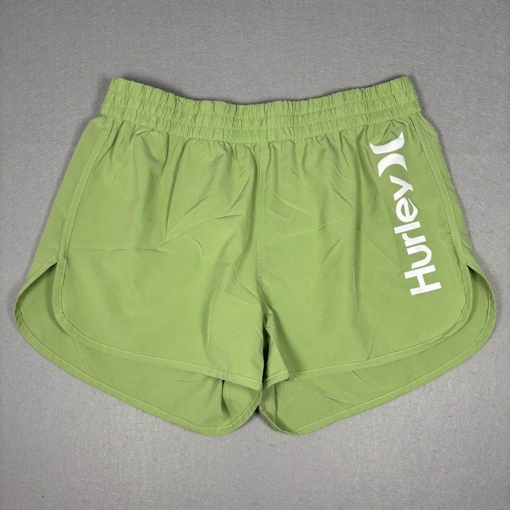 Hurley Green White Logo Swimsuit Board Shorts Women's Plus Size 1X HRSP1000